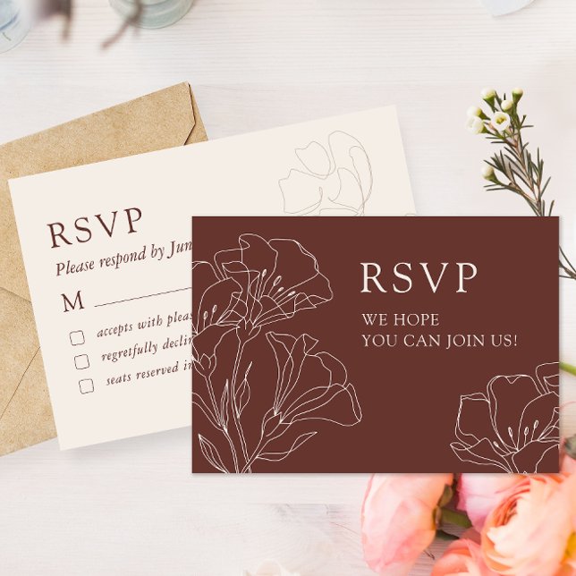 Elegant Calligraphy Simple Wedding RSVP Card (Creator Uploaded)
