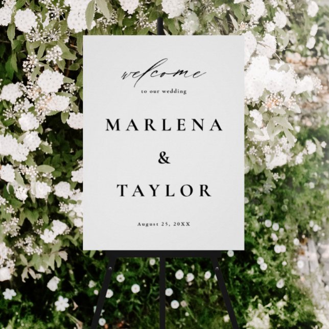 Elegant Calligraphy Simple Wedding Welcome Poster (Creator Uploaded)