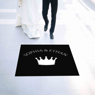 Elegant Calligraphy Spring Wedding Сrown Floor Decals