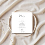Elegant Calligraphy Square Wedding Menu<br><div class="desc">Elegant Calligraphy Square Wedding Menu</div>
