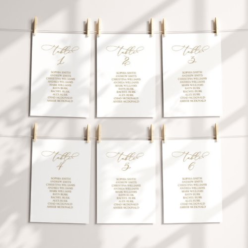 Elegant Calligraphy Table Number 2 Seating Chart