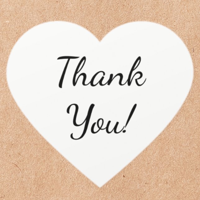 Elegant Calligraphy Thank You Heart Sticker (Creator Uploaded)