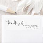 Elegant Calligraphy the wedding of Return Address