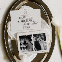 Elegant Calligraphy Tie The Knot 2 Photo Wedding