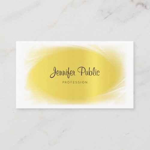 Elegant Calligraphy Trendy Gold Look Classy Luxury Business Card