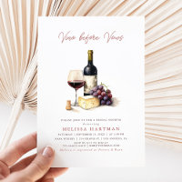 Elegant Calligraphy Vino Before Vows Bridal Shower