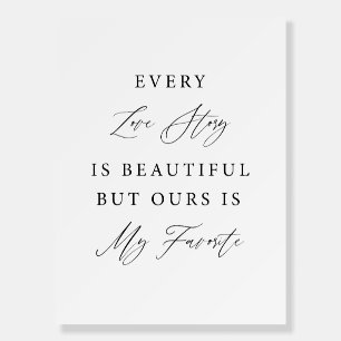 Elegant Calligraphy Wedding Backdrop Banner Sign