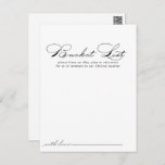 Elegant Calligraphy Wedding Bucket List Cards<br><div class="desc">These elegant calligraphy wedding bucket list cards are the perfect activity for a rustic wedding reception or bridal shower. The simple and stylish design features classic and fancy script typography in black and white. Change the wording to suit any life event. Bucket list sign is sold separately.</div>