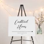 Elegant Calligraphy Wedding Cocktail Hour Sign<br><div class="desc">Elegant Calligraphy Wedding Cocktail Hour Sign</div>