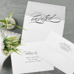 Elegant Calligraphy Wedding Envelope<br><div class="desc">This Romantic Calligraphy Wedding Envelope is the perfect blend of elegance and modern minimalist style. Deliver your invites to your guests with this elegant display. This is the perfectly packaged way to invite your loved ones to celebrate your special day with you.</div>