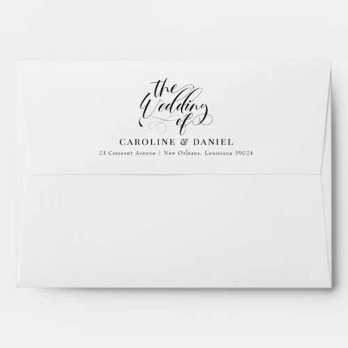 Elegant Calligraphy Wedding Envelope - Elegant Calligraphy Wedding Envelope