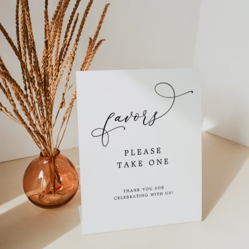 Elegant Calligraphy Wedding Favors Sign