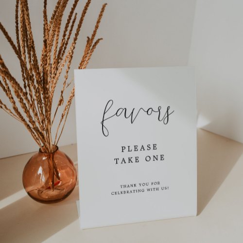 Elegant Calligraphy Wedding Favors Sign