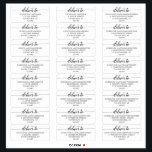 Elegant Calligraphy Wedding Guest Address Labels<br><div class="desc">Looking to dress up your wedding invitation envelopes? These romantic and elegant guest address labels are the perfect solution! Type in your individual guest names. These guest address labels measure approximately 3.75 x 1.5 inches, so they're a bit smaller than standard 2x4 shipping labels. They're a perfect fit for A7...</div>