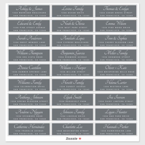 Elegant Calligraphy Wedding Guest Address Labels