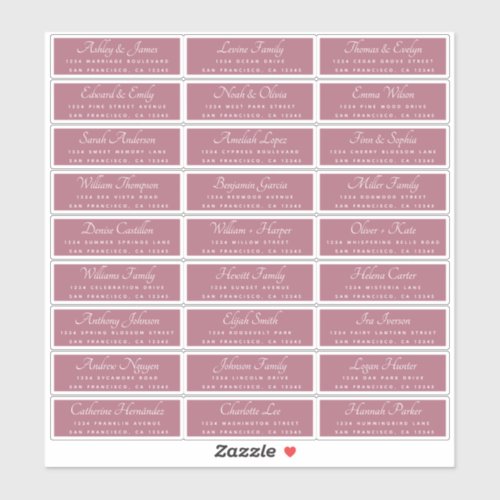 Elegant Calligraphy Wedding Guest Address Labels