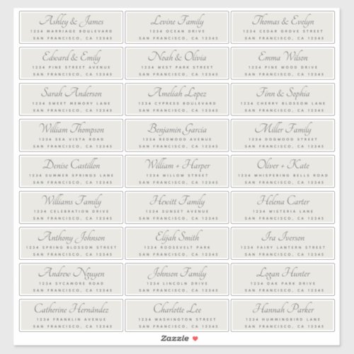 Elegant Calligraphy Wedding Guest Address Labels