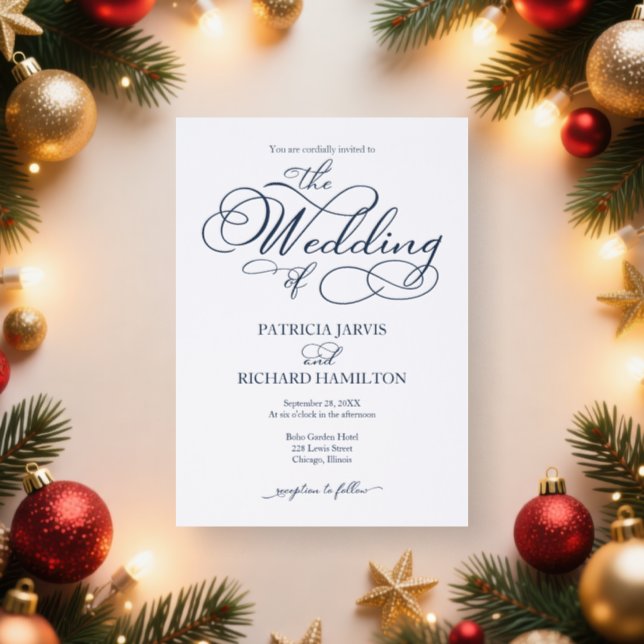Elegant Calligraphy Wedding Invitation (Insitu)
