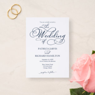 Elegant Calligraphy Wedding Invitation