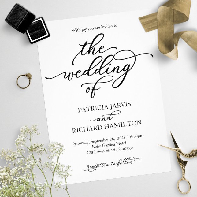 Elegant Calligraphy Wedding Invitation (Creator Uploaded)