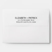 Elegant Calligraphy Wedding Invitation Envelope (Back (Top Flap))