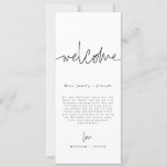 Elegant Calligraphy | Wedding Itinerary Card<br><div class="desc">For more wedding invitation wording options,  please see the complete elegant calligraphy wedding collection: https://www.zazzle.com/collections/whimsical_elegant_calligraphy-119723660555986269?rf=238296117664346256</div>