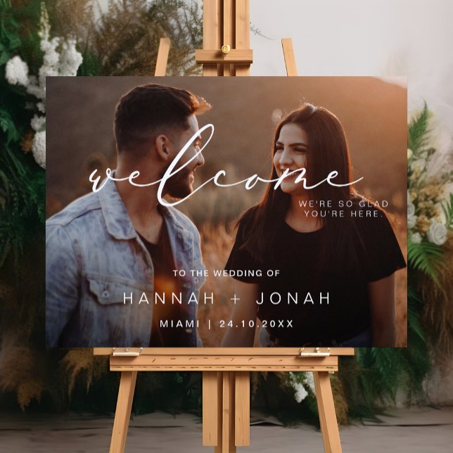 Elegant Calligraphy Wedding modern welcome sign (Creator Uploaded)