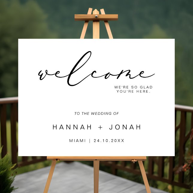 Elegant Calligraphy Wedding modern welcome sign (Creator Uploaded)