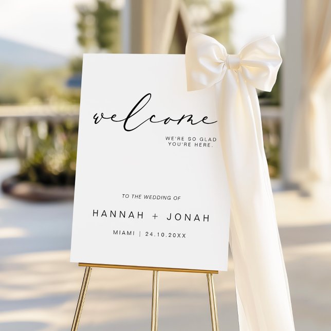 Elegant Calligraphy Wedding modern welcome sign (Creator Uploaded)