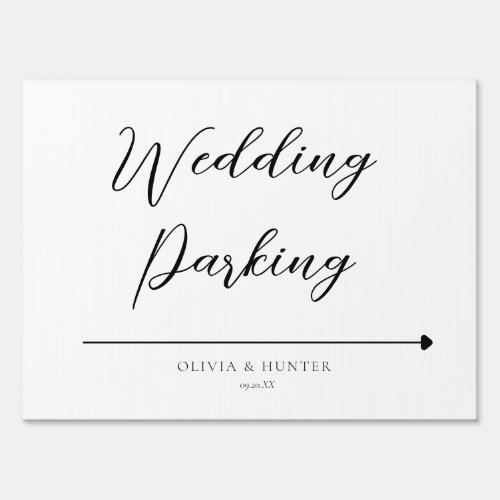 Elegant Calligraphy Wedding Parking Sign