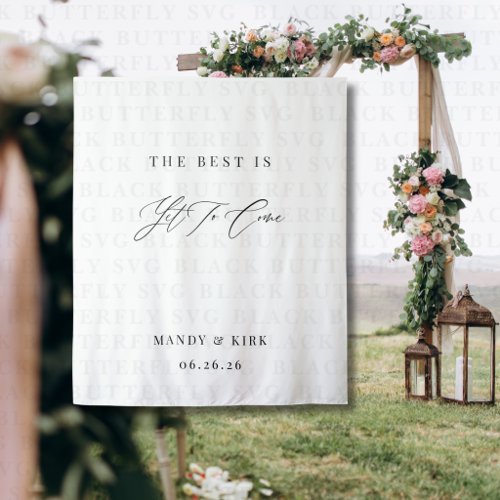 Elegant Calligraphy Wedding photo backdrop banner