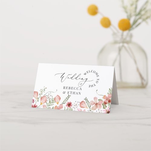 Elegant Calligraphy Wedding Place Card