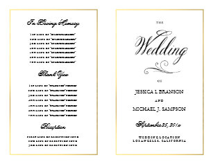 black and white wedding programs zazzle