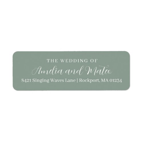 Elegant Calligraphy Wedding Return Address Label