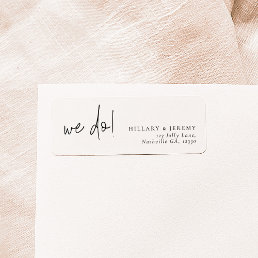 Elegant Calligraphy Wedding Return Address  Label