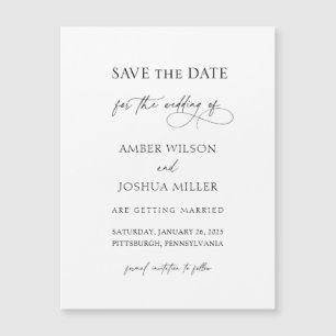 Elegant Calligraphy Wedding Save the Date