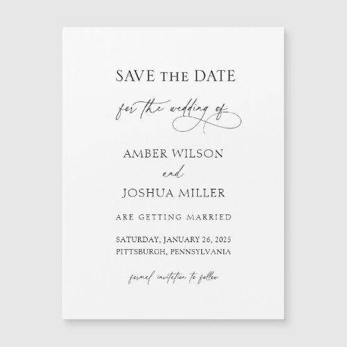 Elegant Calligraphy Wedding Save the Date