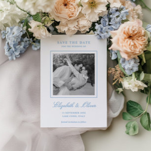 Elegant Calligraphy Wedding Save the Date Letterpress Photo Cards