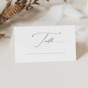 Elegant Calligraphy Wedding Tent Place Card