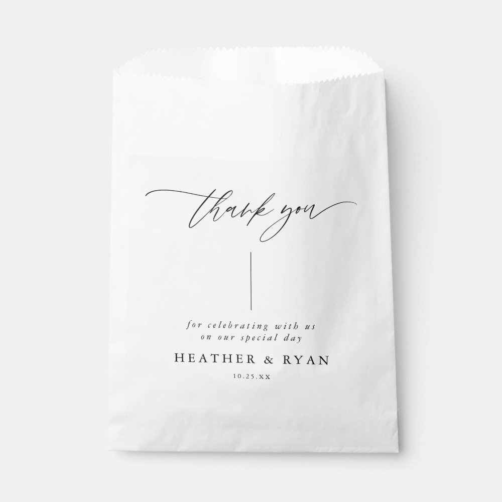 Discover Elegant Calligraphy Wedding Thank You Favor Bag
