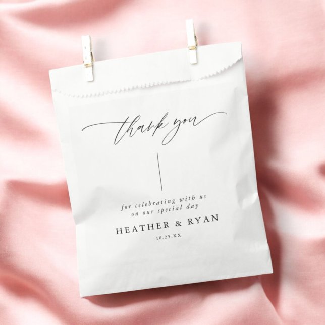 Elegant Calligraphy Wedding Thank You Favor Bag (Creator Uploaded)