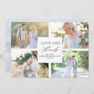 Dusty Blue Wedding Thank You Cards Zazzle