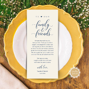 Elegant Calligraphy Wedding Thank You Table Card