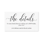 Elegant Calligraphy Wedding Website Enclosure Card Elegant Calligraphy Wedding Website Enclosure Card