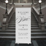 Elegant Calligraphy Wedding Welcome Retractable Banner