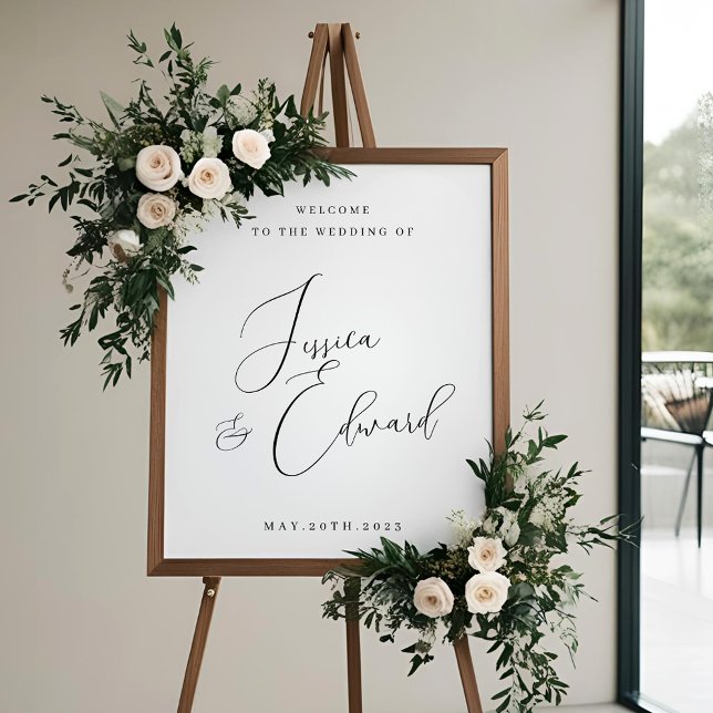 Elegant Calligraphy Wedding Welcome Sign (Creator Uploaded)