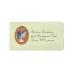 Elegant cameo brooch address label
