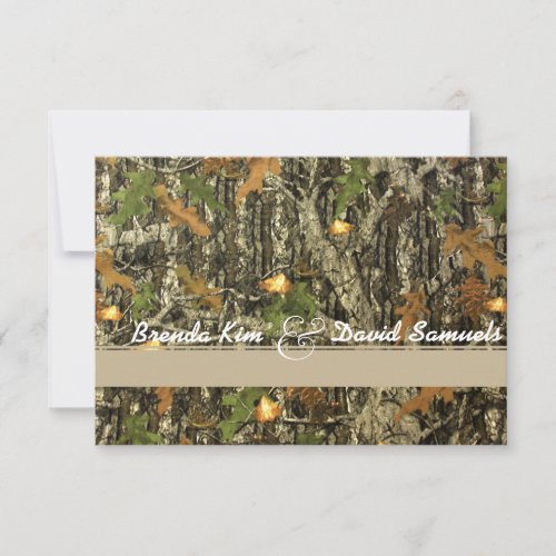 Elegant Camo Hunting Wedding Invitation