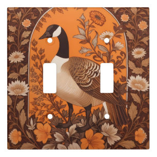 Elegant Canadian Goose William Morris Inspired Light Switch Cover