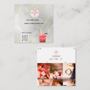 Elegant Candle Business Card Soul Candles Studio